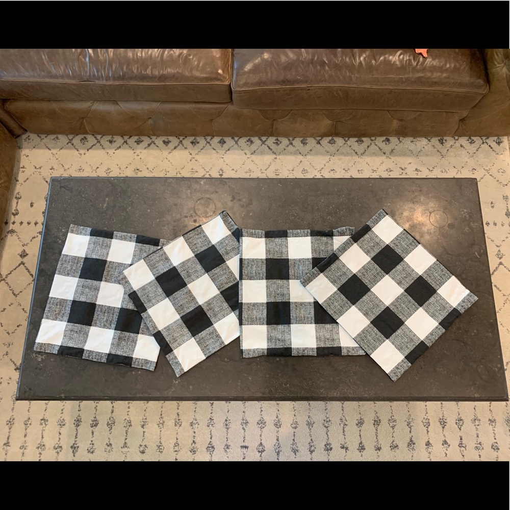 16 x 16 pillow covers Farmhouse Buffalo Check